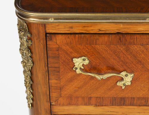 fig 8. Antique Pair French Bois de Violette Parquetry Bedside Cabinets 19th Century
