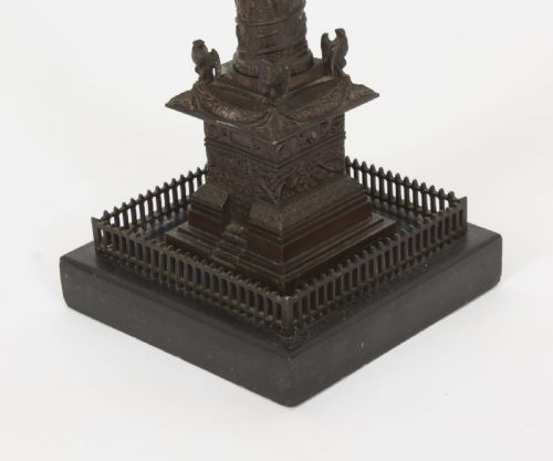 fig 4. Antique French Grand Tour Ormolu Bronze Model of Vendome Column 19thC