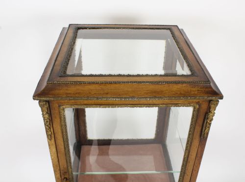 fig 2. Antique Square Ormolu Mounted Vitrine Display Cabinet c.1880