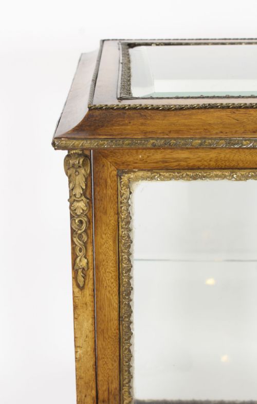 fig 3. Antique Square Ormolu Mounted Vitrine Display Cabinet c.1880