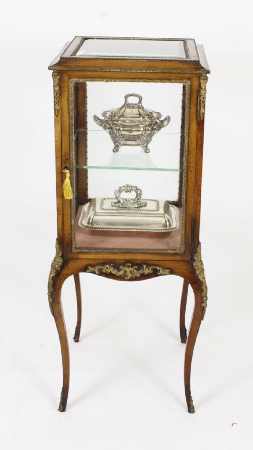 fig 4. Antique Square Ormolu Mounted Vitrine Display Cabinet c.1880