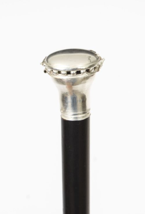 fig 6. Antique Napoleon Bonaparte Silver Walking Stick Cane C1840 19th Century