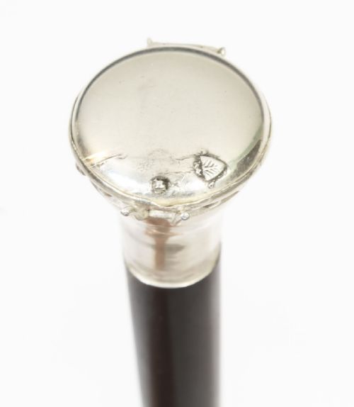fig 7. Antique Napoleon Bonaparte Silver Walking Stick Cane C1840 19th Century