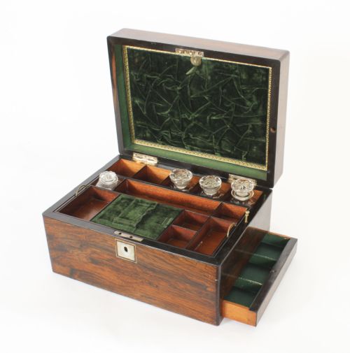 fig 1. Antique Victorian Gonçalo Alves Vanity Box C1860