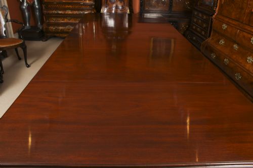 fig 3. Antique William IV 12ft Flame Mahogany Extending Dining Table 19th C