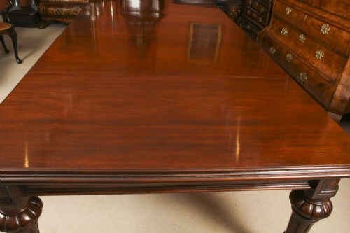 fig 7. Antique William IV 12ft Flame Mahogany Extending Dining Table 19th C