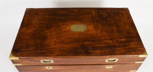 fig 3. Antique Military Camphorwood Trunk Coffer 19th C