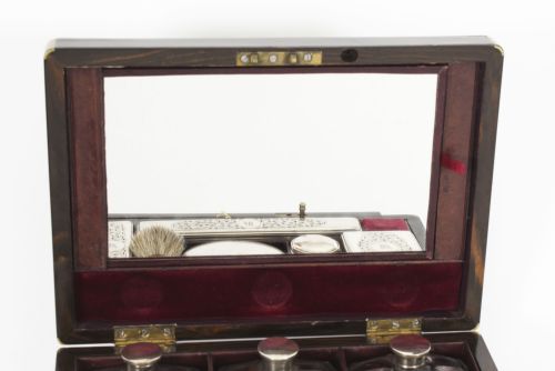fig 3. Antique Victorian Coromandel Gentleman's Travelling Vanity Case 19th C