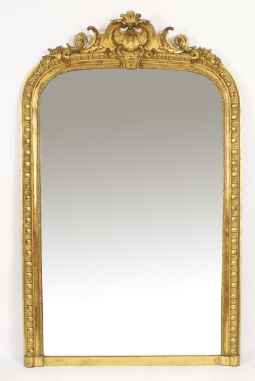 Antique Large Victorian Giltwood Wall Mirror C.1860 - 165 X 106cm 19th C