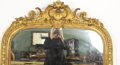 fig 2. Antique Large Victorian Giltwood Wall Mirror c.1860 - 165 x 106cm 19th C