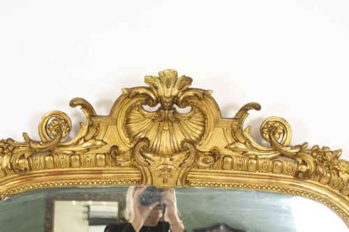 fig 3. Antique Large Victorian Giltwood Wall Mirror c.1860 - 165 x 106cm 19th C