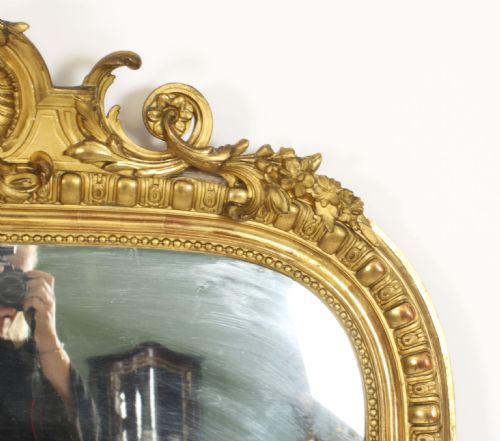 fig 4. Antique Large Victorian Giltwood Wall Mirror c.1860 - 165 x 106cm 19th C