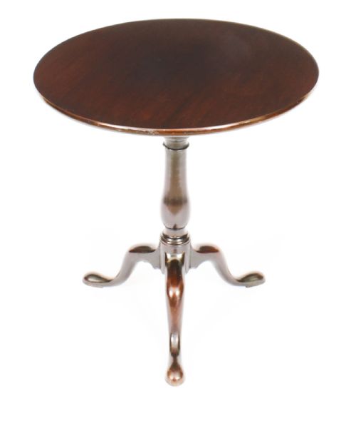 fig 1. Antique Bridcage Tip Top Occasional Wine Table C1765 18th C