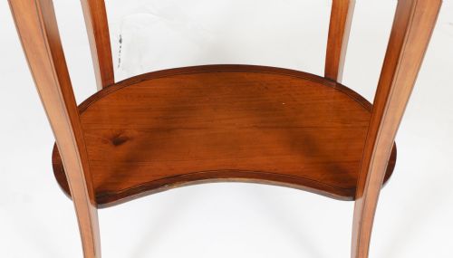 fig 6. Antique English Marquetry Kidney Shaped Occasionally Tables 19th C
