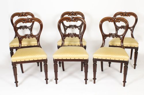 Antique Set of 6 William IV Mahogany Dining Chairs C1830 19th C