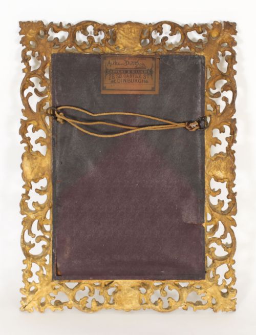 ANTIQUE ITALIAN GILTWOOD FLORENTINE MIRROR 19TH CENTURY 40 X 30CM - ADDITIONAL PHOTO 8