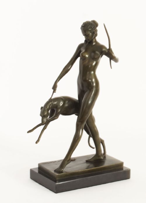 fig 3. Antique Art Deco Bronze Diana the Huntress Edward McCartan Paris C1930