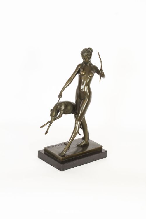 fig 4. Antique Art Deco Bronze Diana the Huntress Edward McCartan Paris C1930