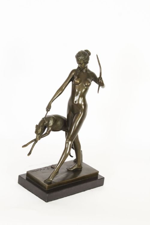 fig 5. Antique Art Deco Bronze Diana the Huntress Edward McCartan Paris C1930