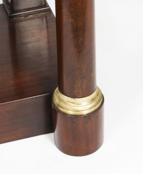 fig 9. Antique French Empire Marble Top Ormolu Mounted Console Table 19th C
