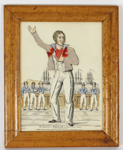 fig 3. Set of 8 Antique Hand-Tinted Engravings of Theatrical Characters 19th C