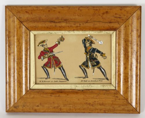fig 4. Set of 8 Antique Hand-Tinted Engravings of Theatrical Characters 19th C