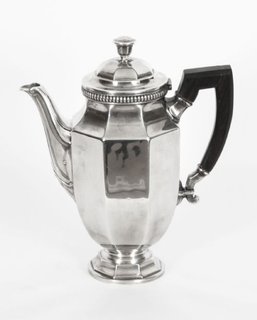 fig 1. Antique Art Deco Christofle Colbert Gallia Tea & Coffee 4 Piece Set 1920's