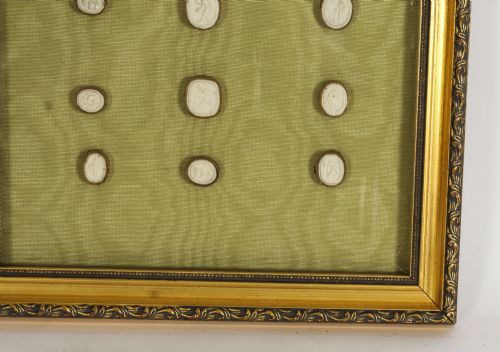 fig 6. Antique Pair Framed Grand Tour Giovanni Liberotti Intaglios 19th C