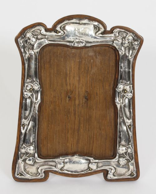 Antique Art Nouveau Sterling Silver Photo Frame Dated 1905 20x15cm