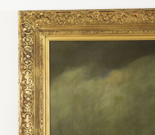 ANTIQUE PAINTING OUR LADY OF THE ROSARY AFTER BARTOLOM MURILLO 175X125C 19TH C - ADDITIONAL PHOTO 9
