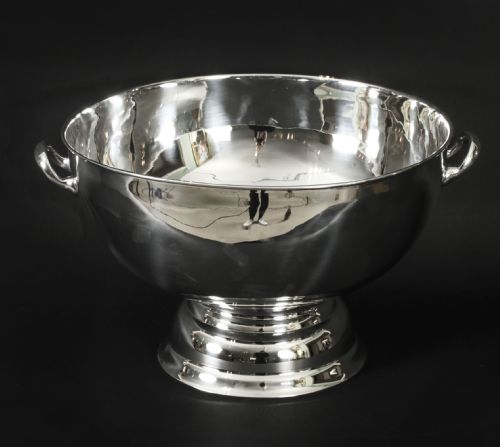 Antique 14" Art Deco Silver Plate on Copper Champagne / Wine Cooler 19th C