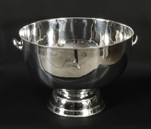 Antique Huge Art 18" Deco Silver Plated Champagne / Wine Cooler 19th C