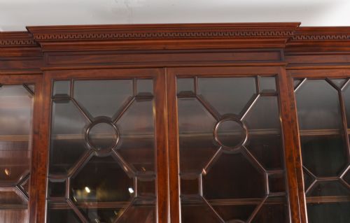 fig 2. Antique Four Door Breakfront Bookcase by Edwards & Roberts 19th C