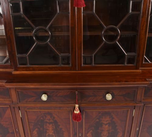 fig 5. Antique Four Door Breakfront Bookcase by Edwards & Roberts 19th C