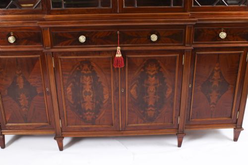 fig 6. Antique Four Door Breakfront Bookcase by Edwards & Roberts 19th C