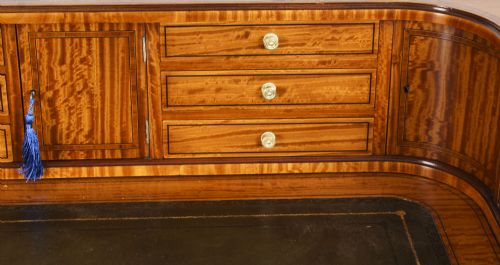 fig 4. Antique Victorian Satinwood Carlton House Writing Desk 19th C