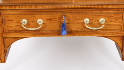 fig 8. Antique Victorian Satinwood Carlton House Writing Desk 19th C