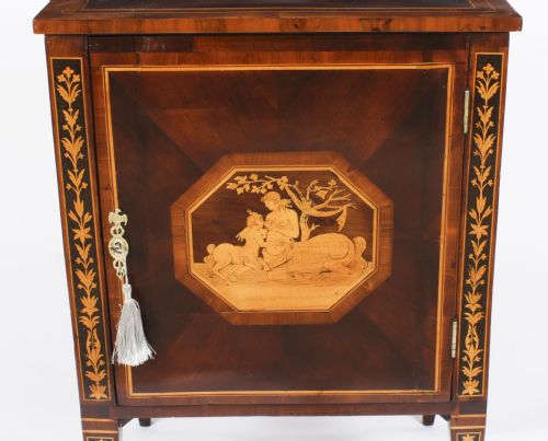 fig 2. Antique Italian Maggiolini Walnut & Marquetry Commodino 18th C
