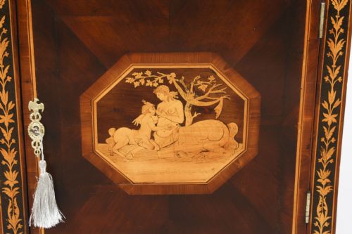 fig 4. Antique Italian Maggiolini Walnut & Marquetry Commodino 18th C