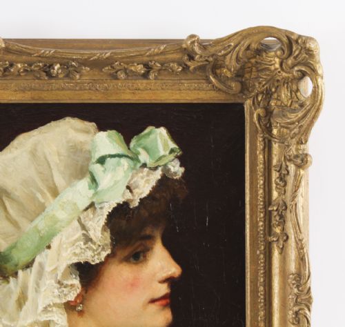 fig 4. Antique Oil on Canvas Portrait Painting by Robert James Gordon RBA Late 19th C