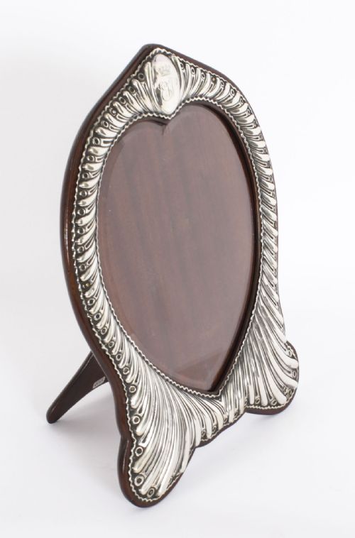 fig 1. Antique Victorian Sterling Silver Photo Frame Dated 1894 33x26cm