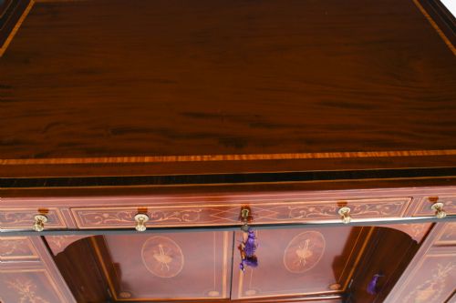 fig 4. Antique Victorian Inlaid Mahogany Architects Desk by Edwards & Roberts 19th C