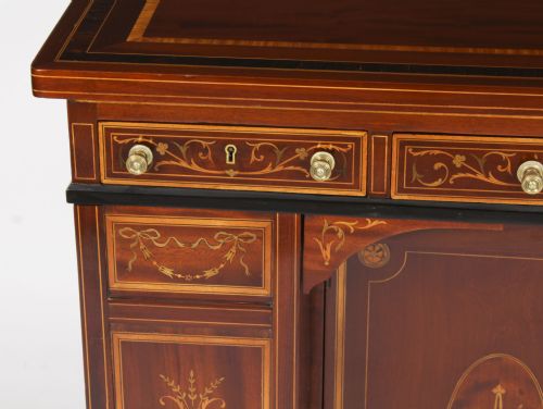 fig 7. Antique Victorian Inlaid Mahogany Architects Desk by Edwards & Roberts 19th C
