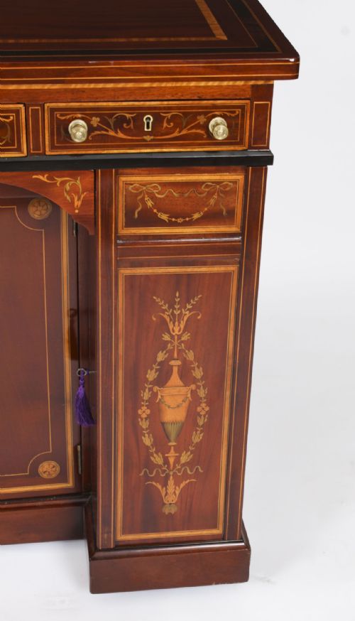 fig 9. Antique Victorian Inlaid Mahogany Architects Desk by Edwards & Roberts 19th C