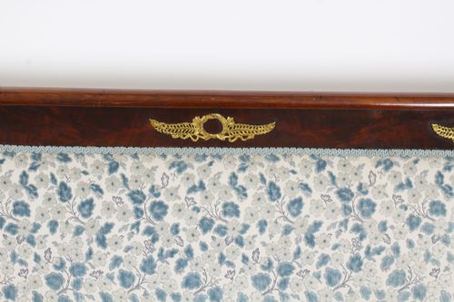 fig 5. Antique French Empire Ormolu Mounted Flame Mahogany Sofa 19th C