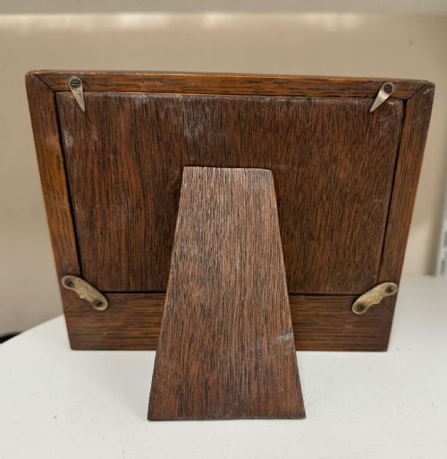 fig 1. Antique Art Nouveau Sterling Silver Photo Frame dated 1906 13x16cm