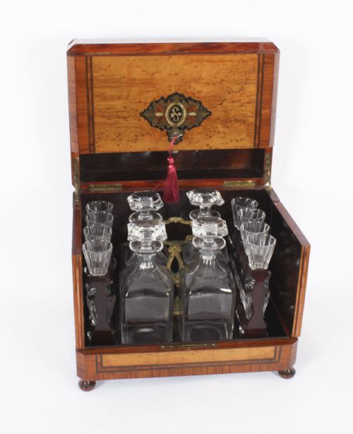 Antique French Napoleon III Tantalus Cave a Liqueur 19th Century