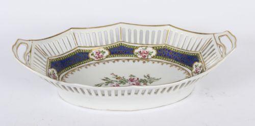 ANTIQUE FRENCH SEVRES OVAL PORCELAIN DISH LATE 19TH CENTURY - ADDITIONAL PHOTO 7