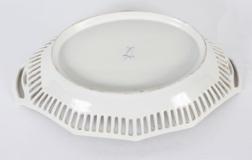 ANTIQUE FRENCH SEVRES OVAL PORCELAIN DISH LATE 19TH CENTURY - ADDITIONAL PHOTO 8