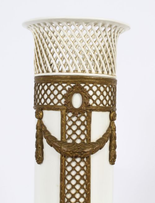 fig 1. Antique Porcelain & Ormolu Zell Hammersbach Vase 19th C